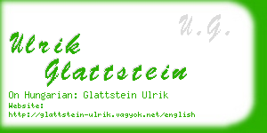 ulrik glattstein business card